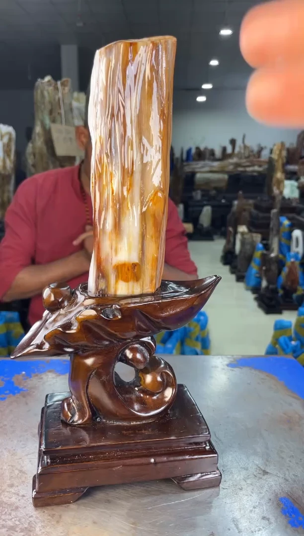 未镶嵌摆件硅化玉43