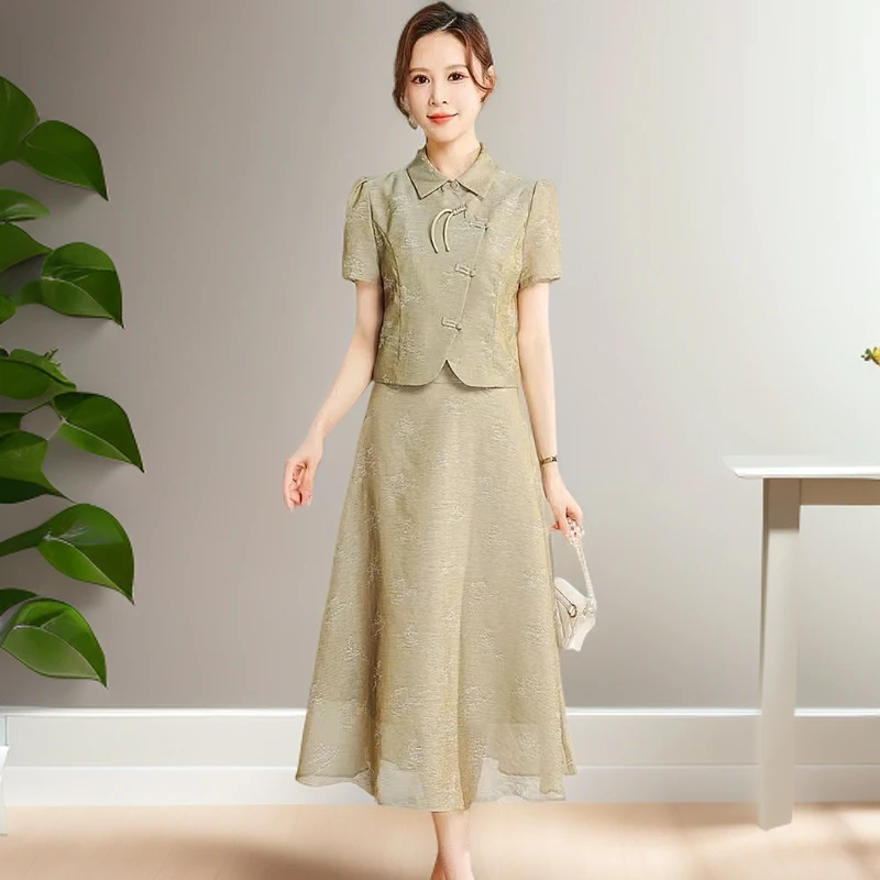 7013#【木兮兮专属】2025年夏季新款气质显瘦时尚减龄两件套装女