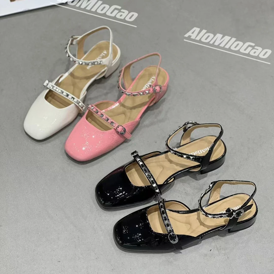 包头圆头凉鞋女新款气质女百搭鞋008207