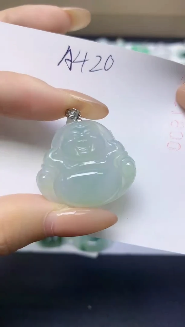 颈饰18K金镶嵌翡翠天然缅甸A货翡翠百元以上9元证书费自理