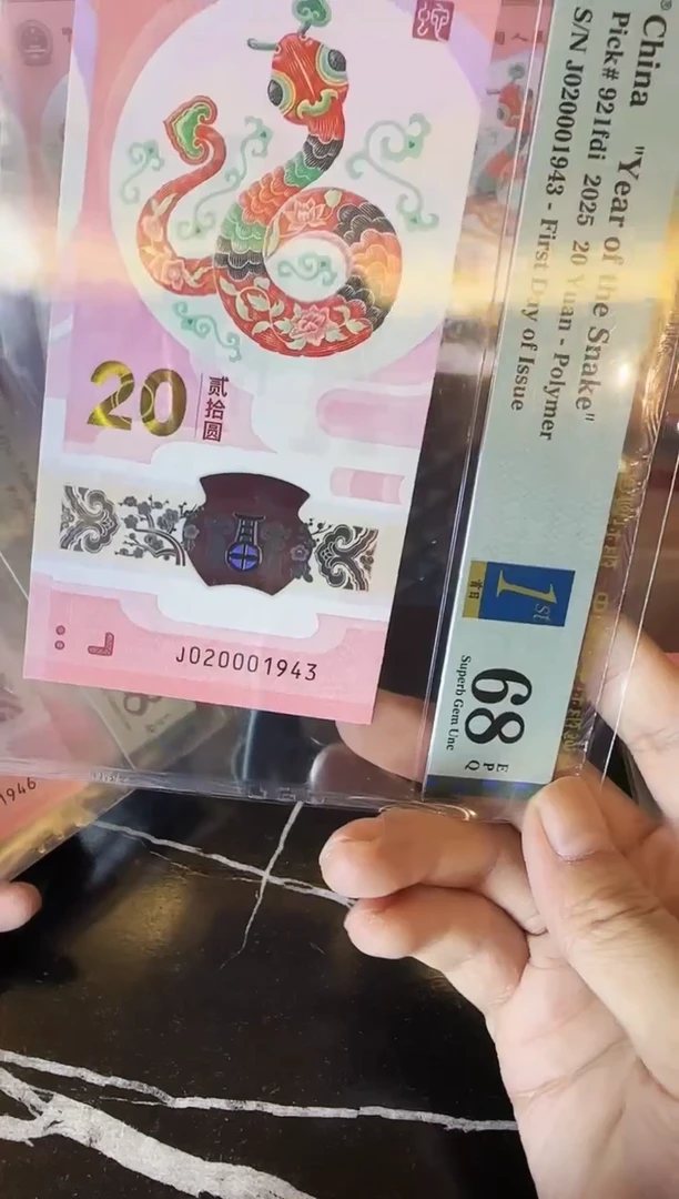 塑料2025 蛇钞 单张  020001943