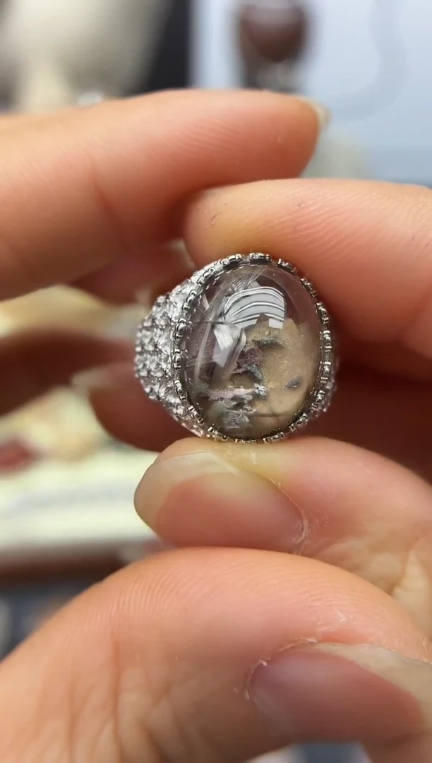 银S925镶嵌珠宝半成品水晶定制定制