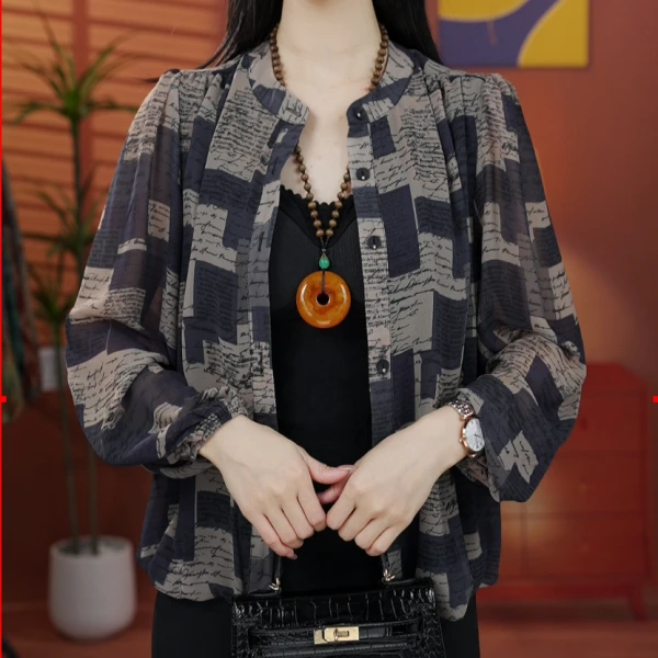 X2306【出口原单】新款气质百搭休闲开衫-香菜