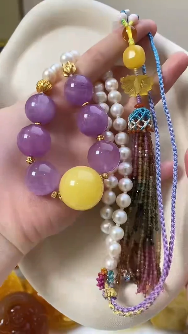 琥珀颈饰未镶嵌吊坠