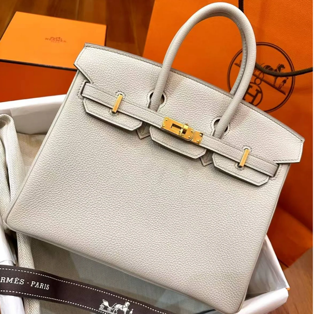 99新 Hermes/爱马仕 专场/birkin25 冰川白 金扣 U刻 闲置新