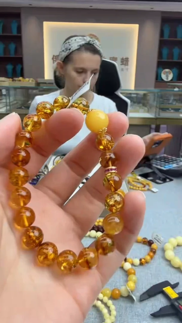手链琥珀未镶嵌423秒拍号假一罚三