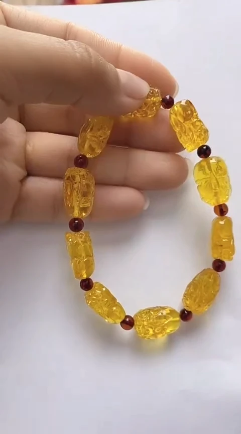 【闪购商品】琥珀裸石未镶嵌琥珀手串