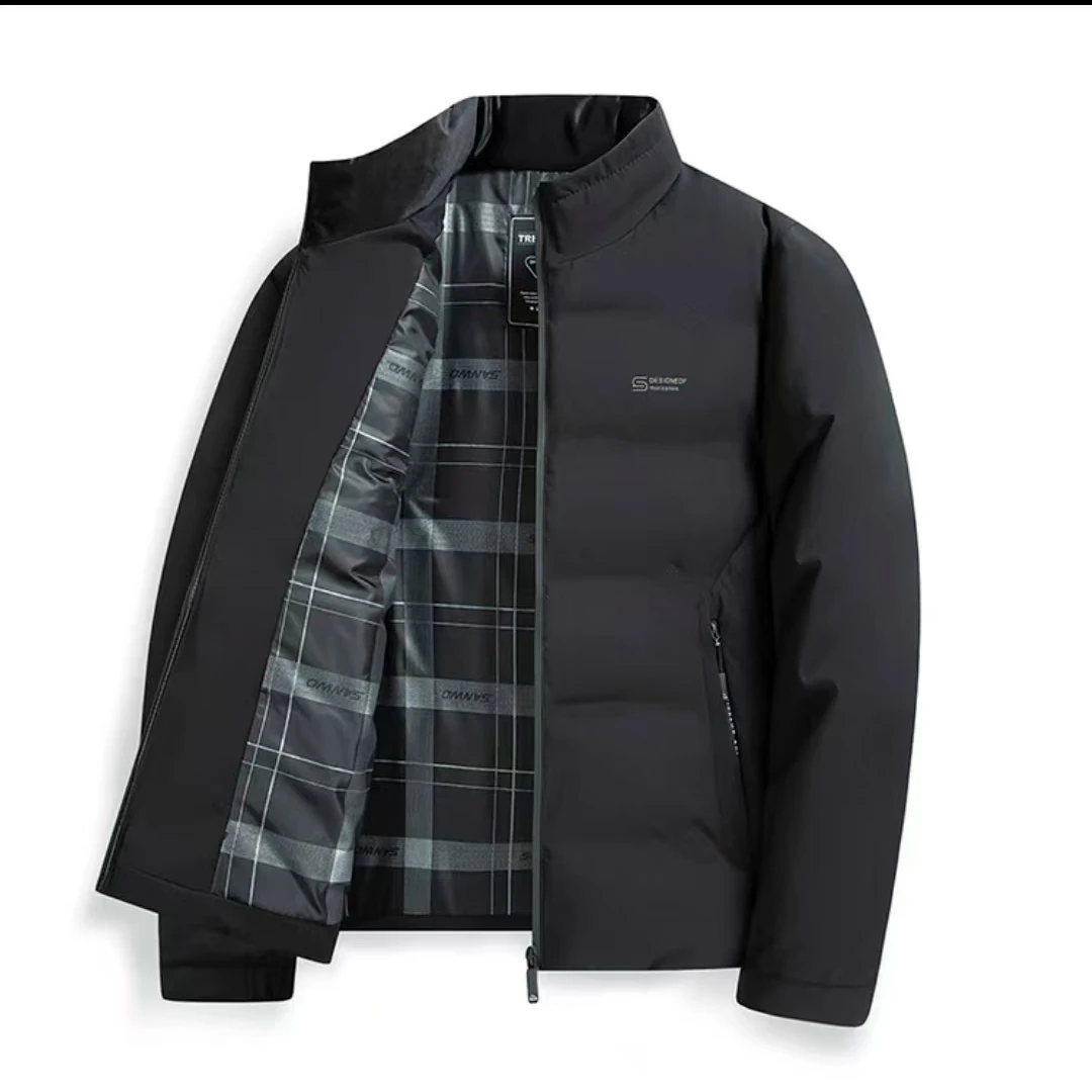 J38拼色短款男士保暖冬季外套时尚