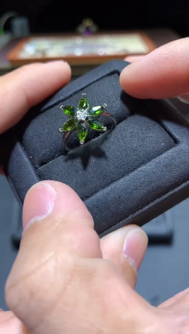 【闪购商品】透辉石戒指未镶嵌H115【多样性发其一】