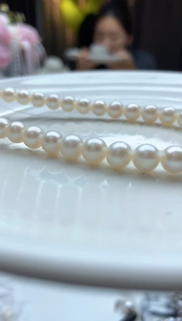 项链未镶嵌淡水珍珠260  无核7mm+贵珠全珠项链