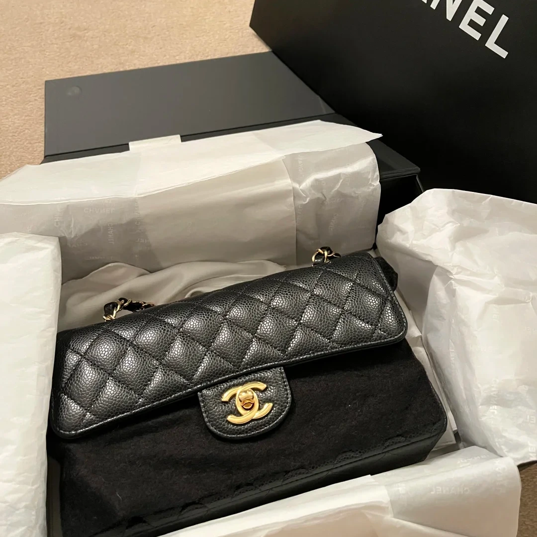 99新 Chanel/香奈儿 大头一口价CF 口盖包 小号 黑色 31开