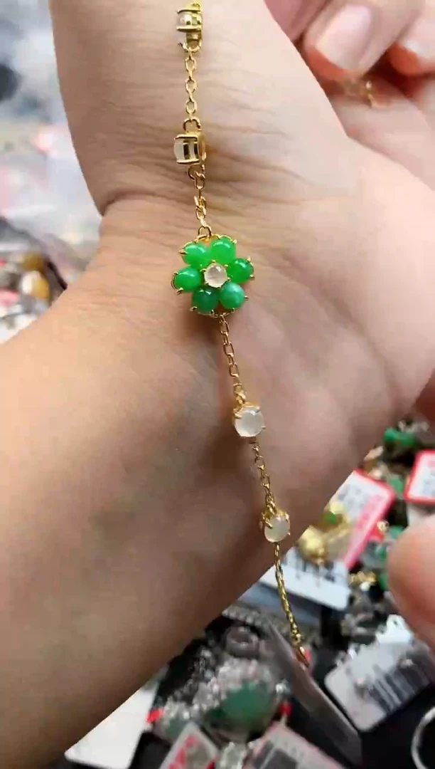银S925镶嵌戒指翡翠天然A货缅甸翡翠