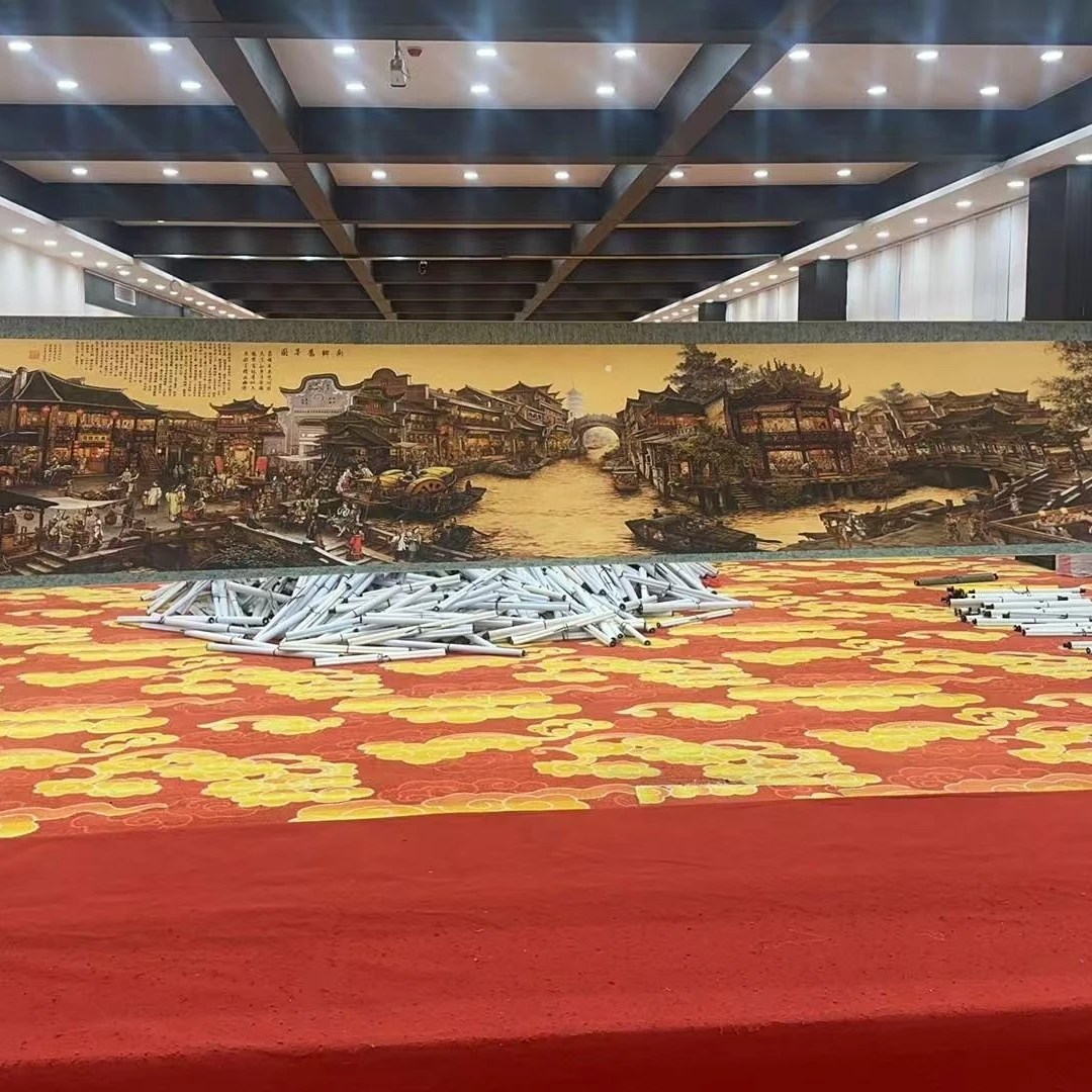 国画装饰挂画卷轴高档锦绫已装裱