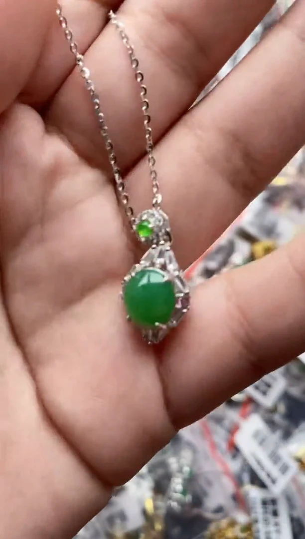 【闪购商品】翡翠戒指银S925镶嵌2222---5