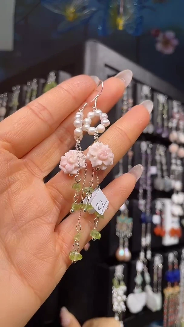 银S925镶嵌耳饰紫晶小**了 小熊醒了