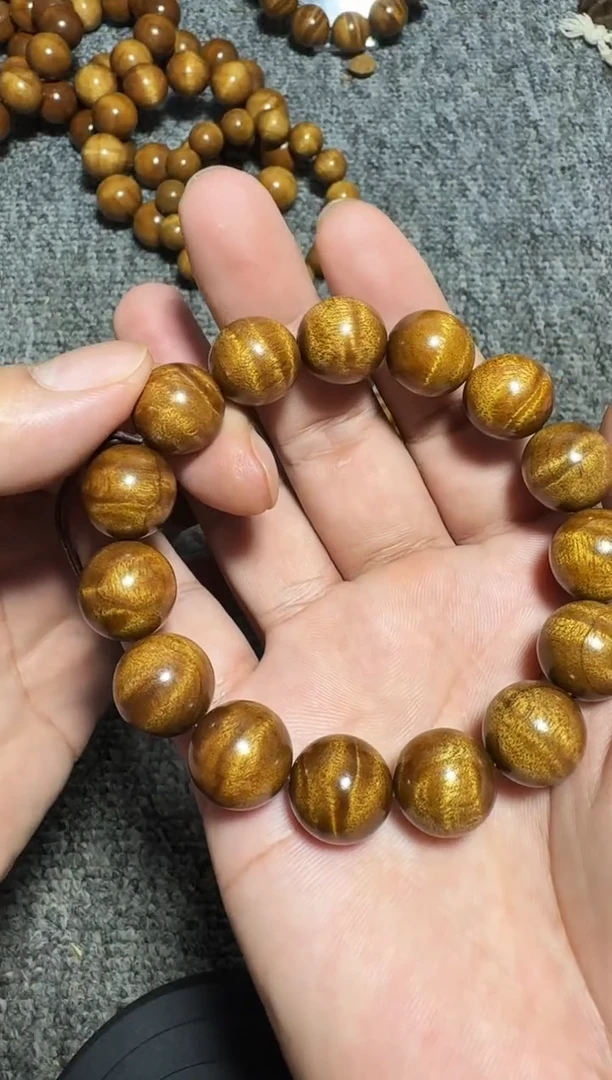 金丝楠手串/手链枯木1.5单圈花纹款98