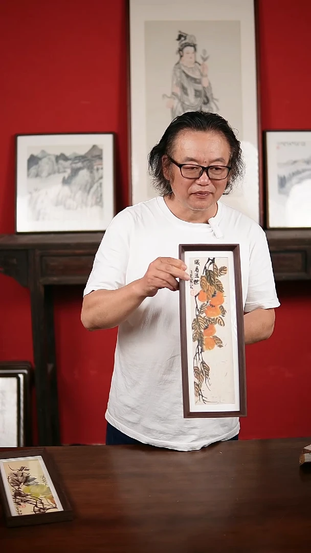 国画手绘手写-15*42摆台