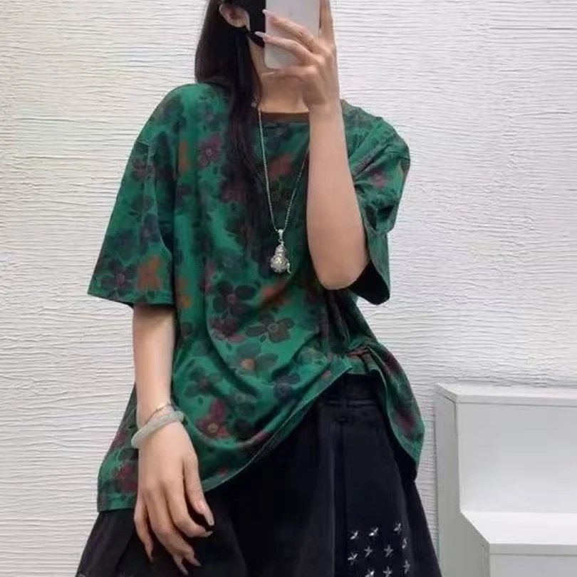 9363新款夏季时尚减龄遮肉休闲短袖T恤