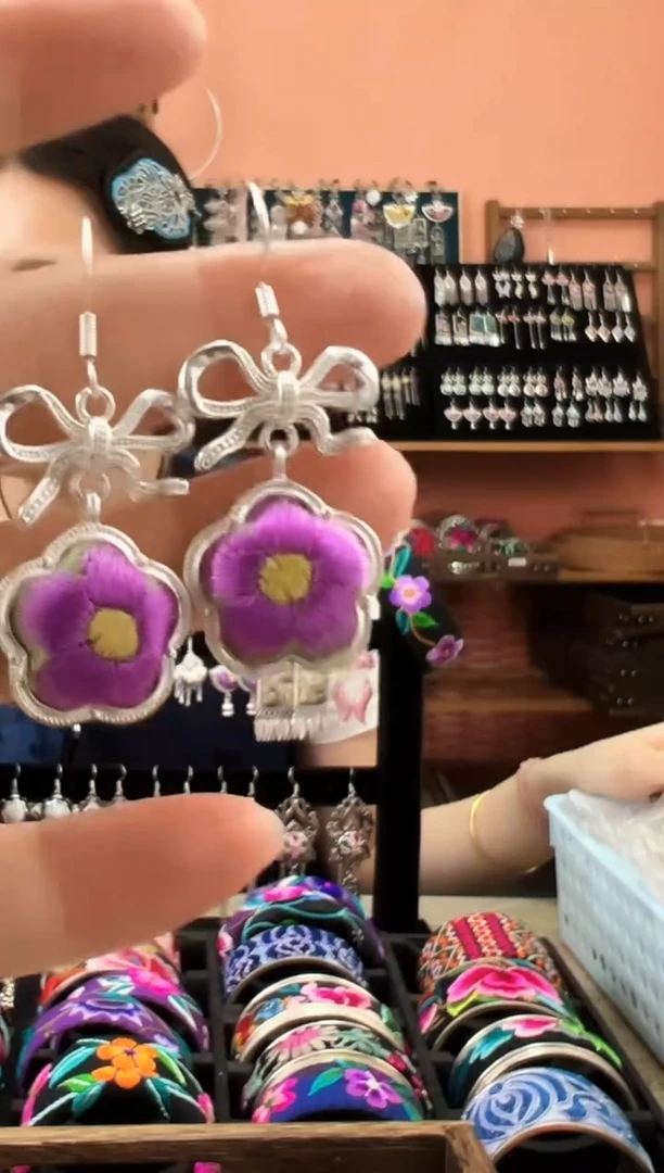 织绣艺枝独绣老绣饰品129
