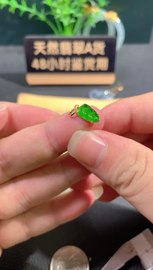翡翠18K金镶嵌颈饰翡翠