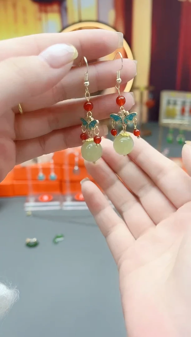 未镶嵌东陵石耳饰531