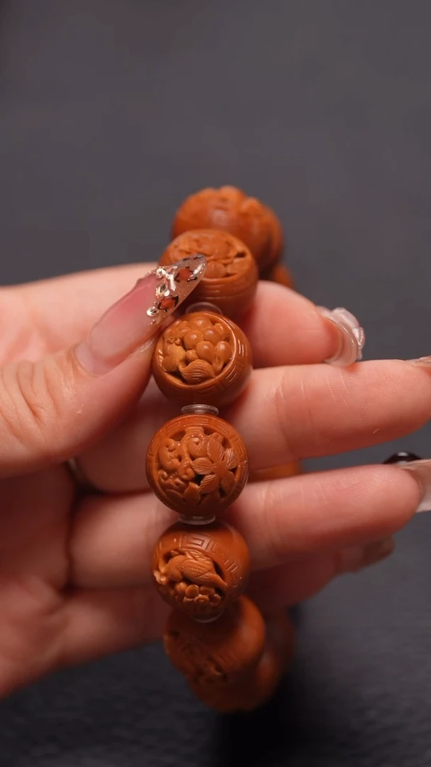 手串橄榄核1.7/半镂空春华秋实