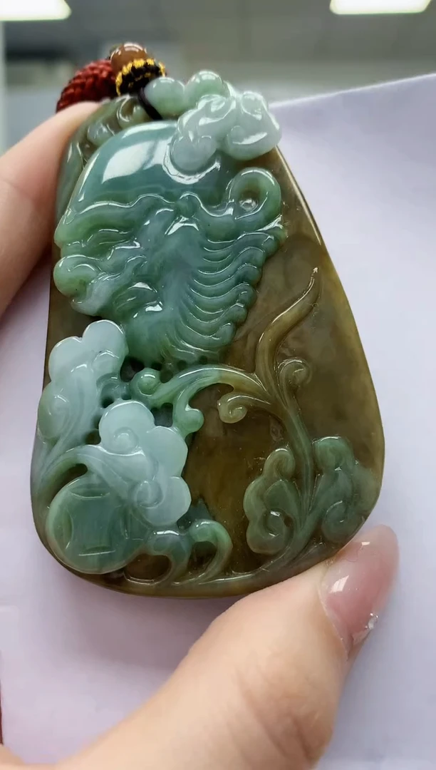 【闪购商品】定制翡翠未镶嵌4902jw-毛货挂件87