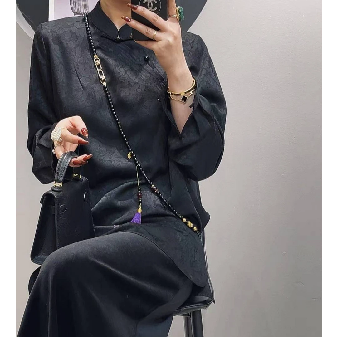 春秋新款国风女士上衣 T恤时尚气质显瘦女装S839