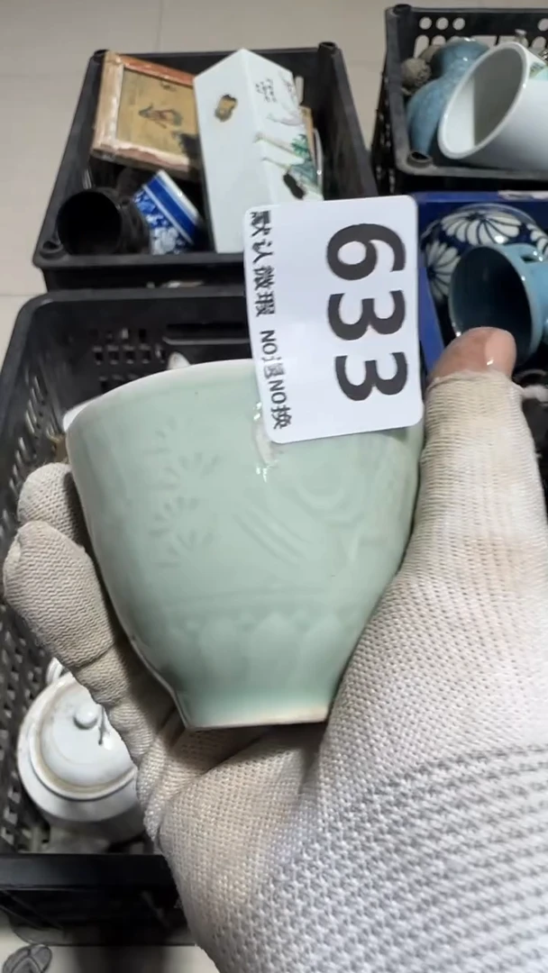 瓷片孤**影京信工艺品633