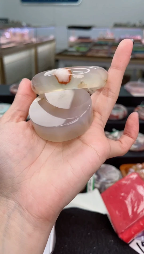 石英质玉手镯未镶嵌54圈口（赠品镯心）3567135