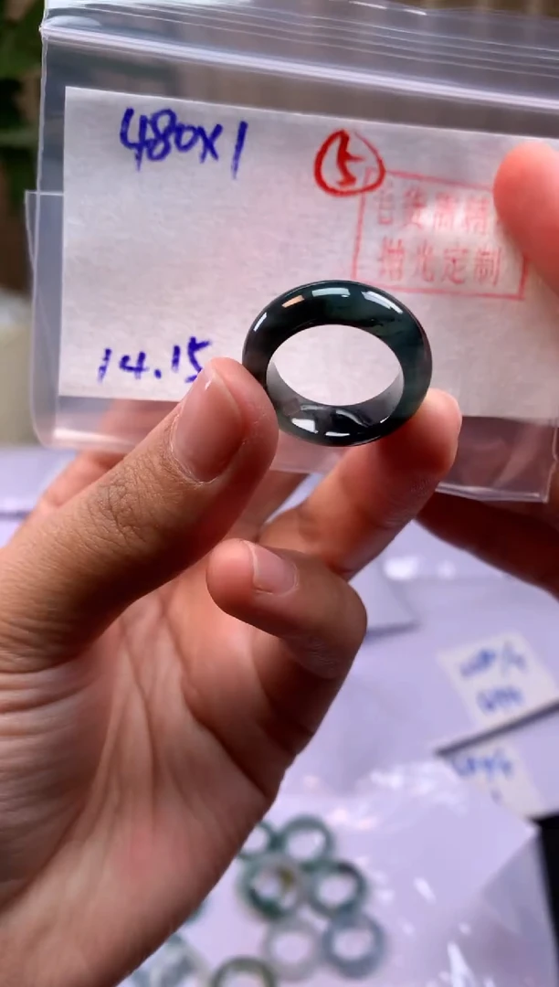【闪购商品】定制翡翠未镶嵌戒圈#480元-毛货需精细抛光
