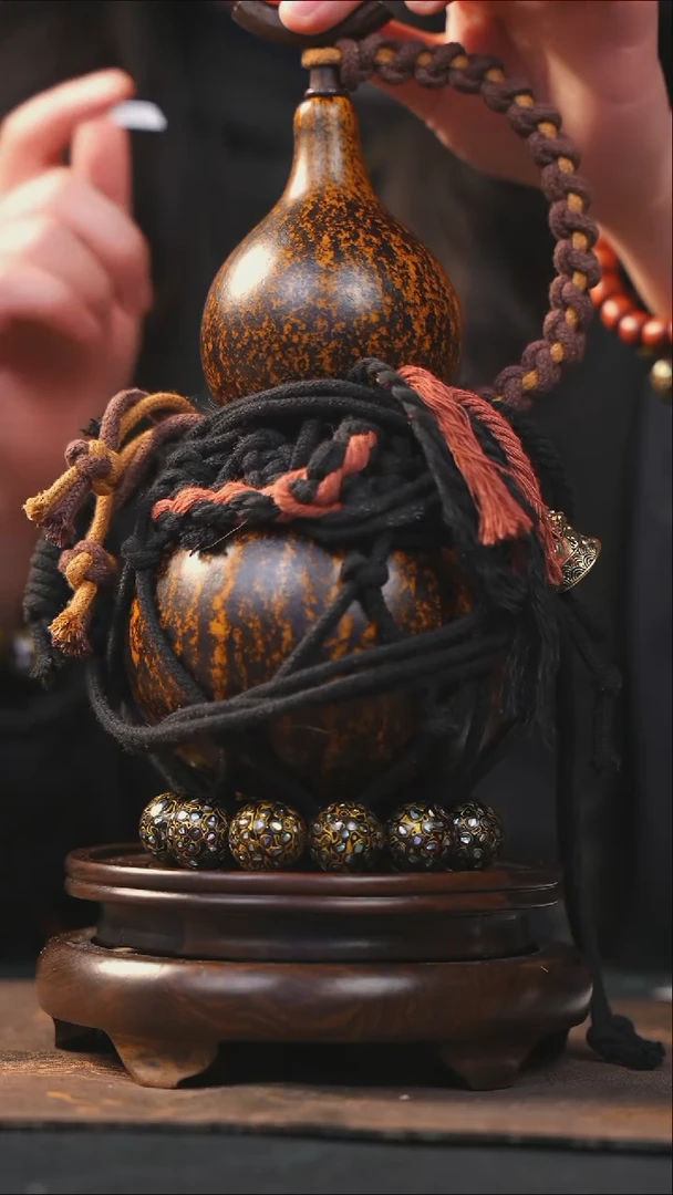 【闪购商品】YO253大漆酒葫芦不包手串及旋转底座