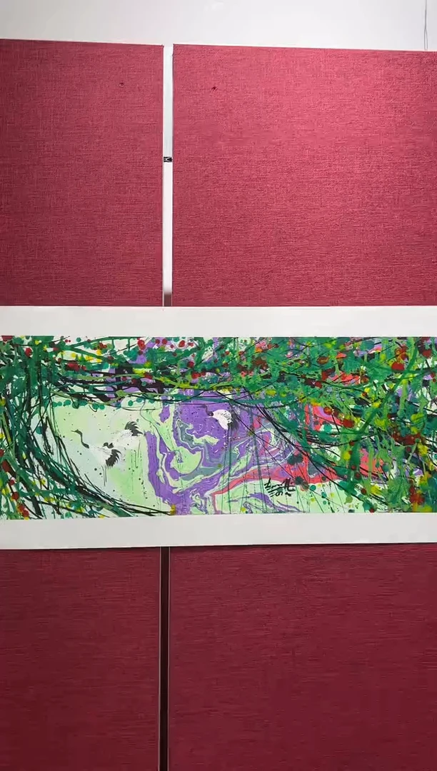国画赵燮老师1.5pc藤萝国画作品