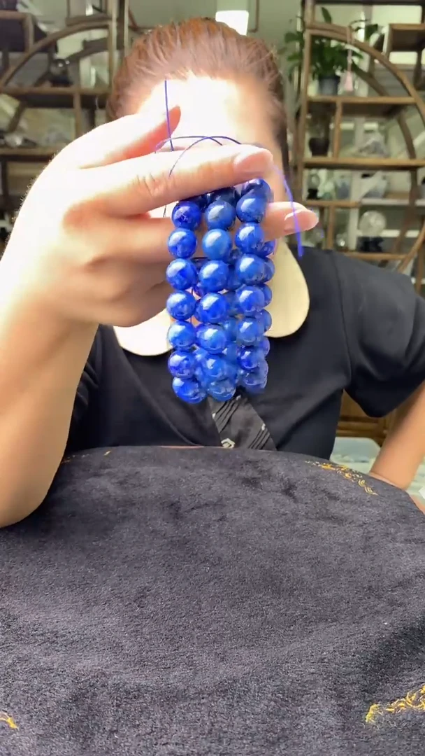 青金石未镶嵌手串青金石串12.5mD652多样性发其一