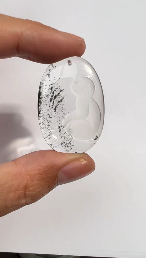 吊坠(不含链)未镶嵌水晶潇****)绿幽灵猴猴