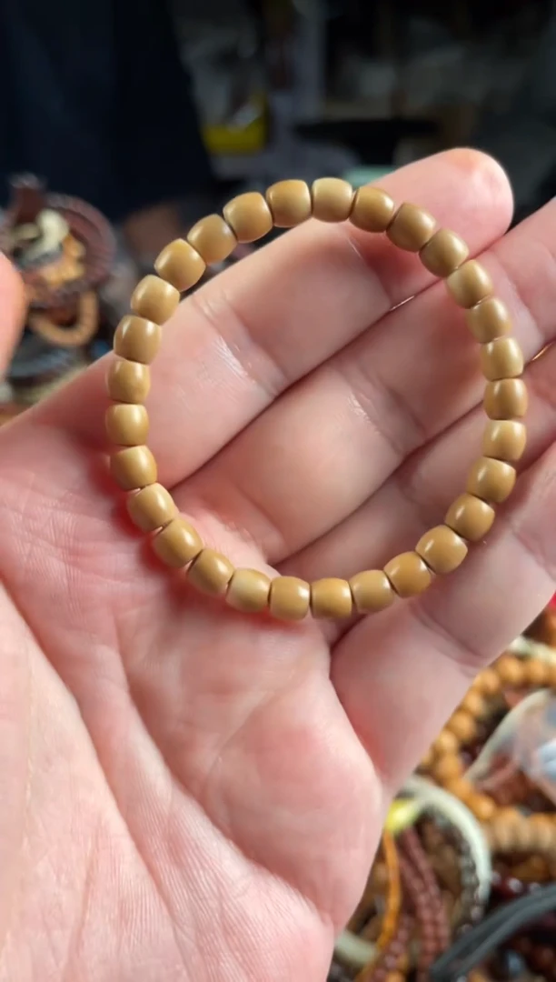 手串菩提根/象牙果王胖子文玩工作室象牙果直切单圈7*6左右