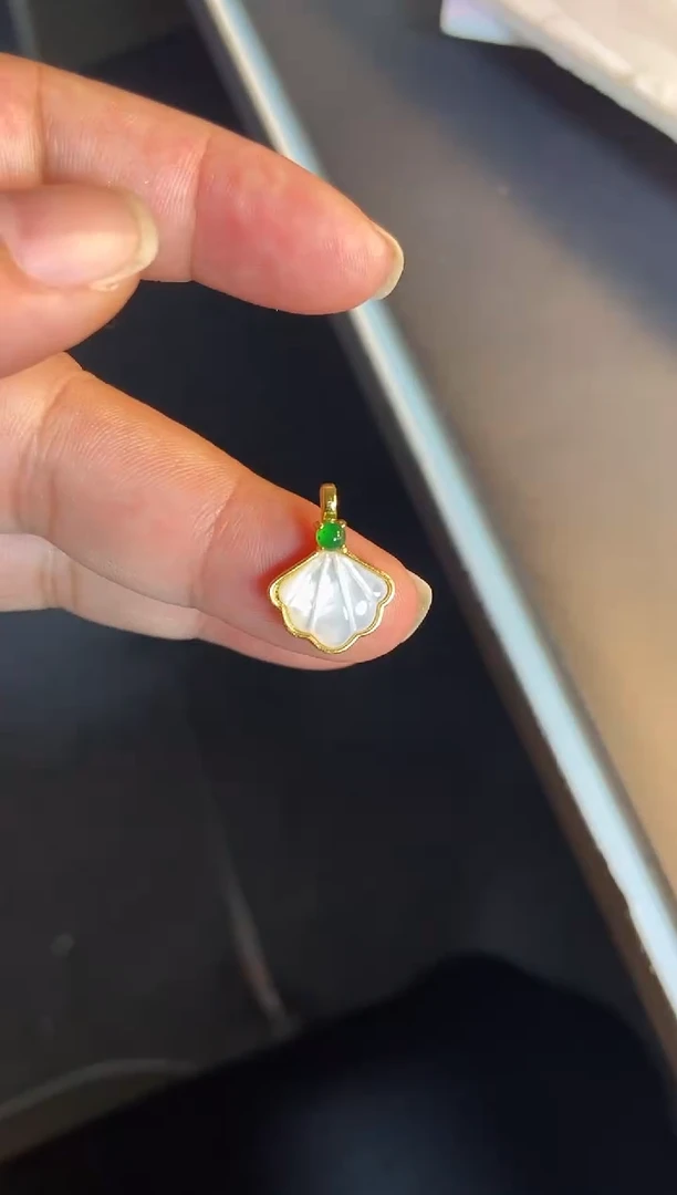 吊坠(不含链)银S925镶嵌翡翠1