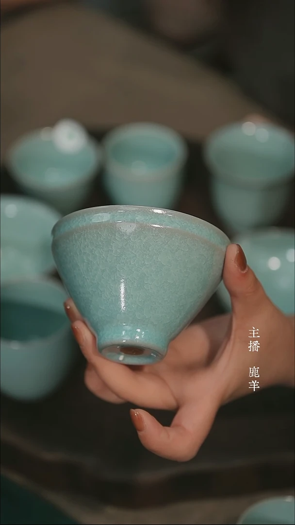 南**影19-1束口盏杯-冰花微瑕-羊