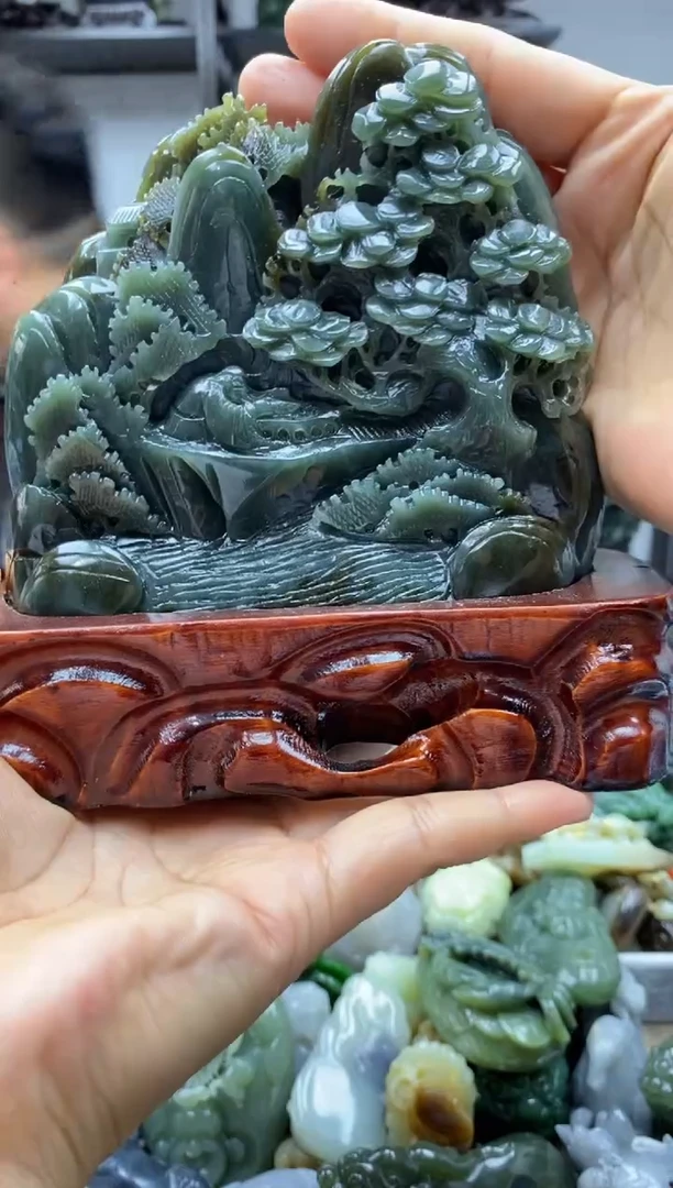 和田玉未镶嵌摆件1