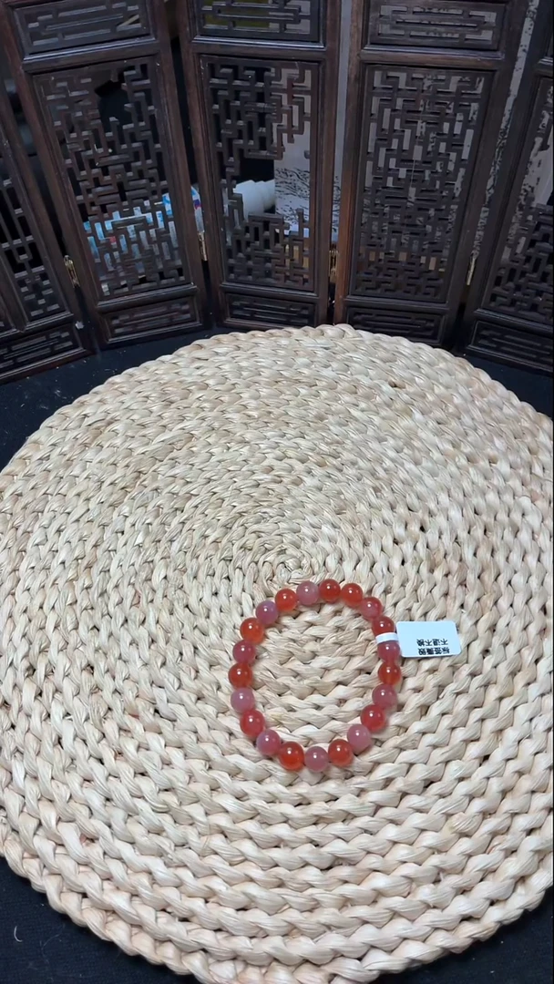 未镶嵌手串南红玛瑙冰飘多宝手串9mm