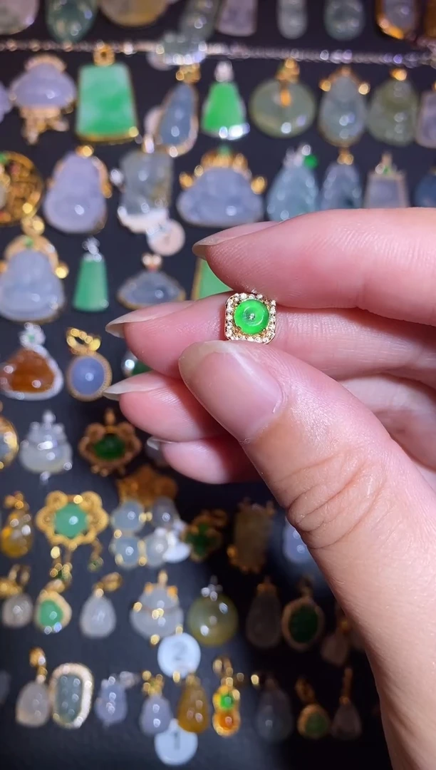 翡翠银S925镶嵌颈饰天然A货翡翠