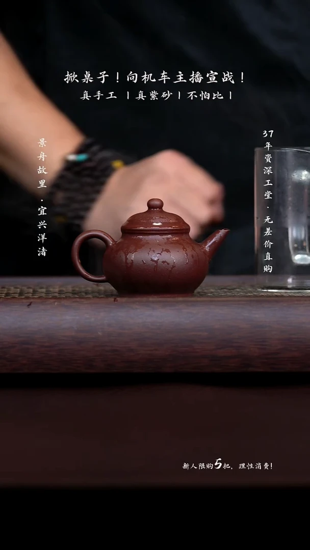 茶壶紫砂原矿手工紫泥芭乐水平110C