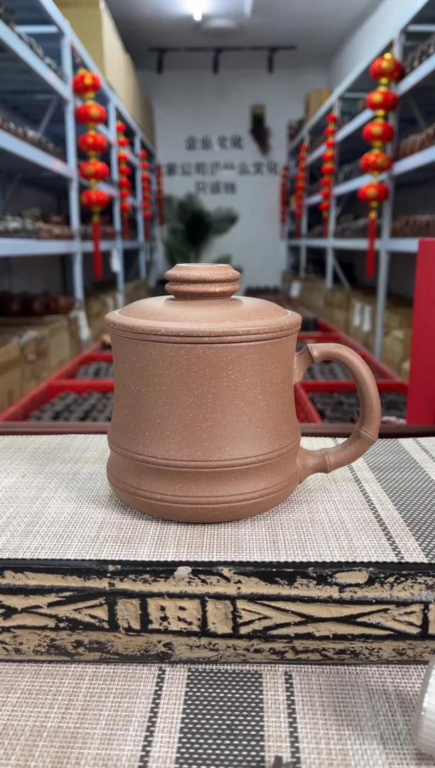 【闪购商品】紫砂茶杯五彩段竹节光素三件套