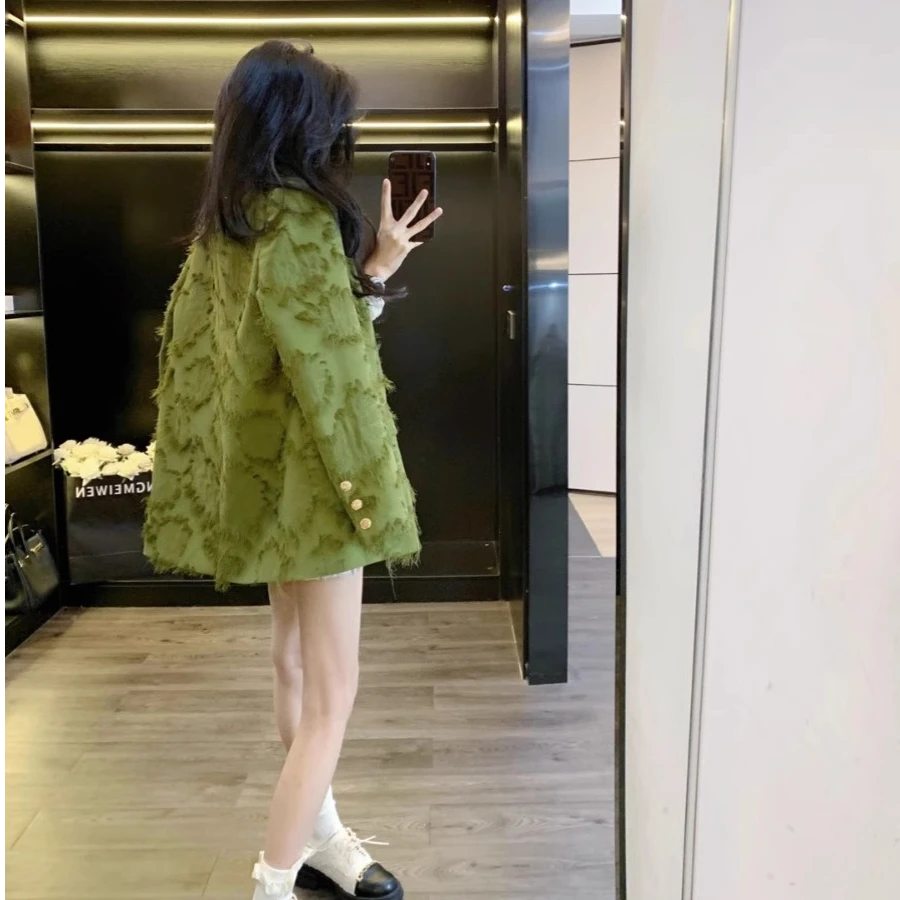 Leathercat西装外套女2025春秋新款高级感气质小香风女士西服上衣