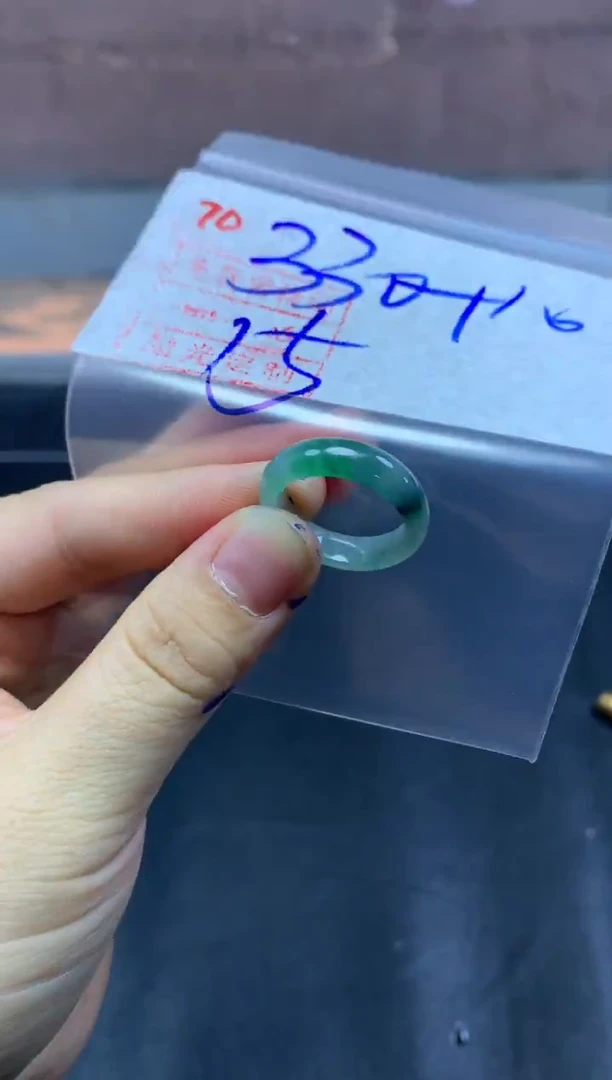未镶嵌定制翡翠戒圈15#340毛货需精细抛光