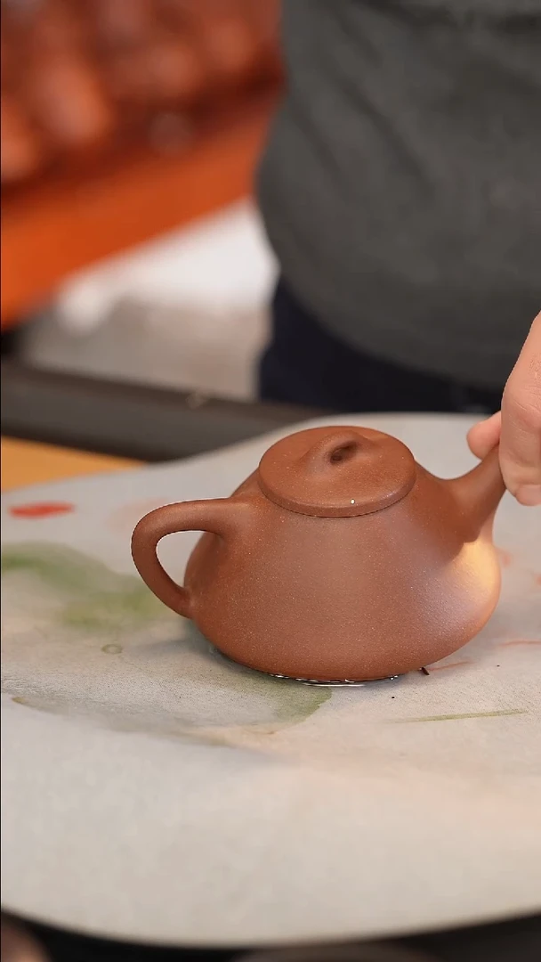 茶壶紫砂原矿手工制作紫泥 半手工 子冶石瓢