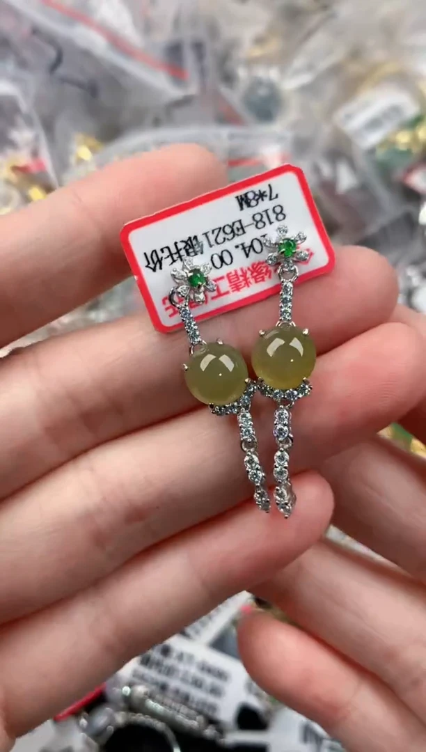 银S925镶嵌戒指翡翠222----4