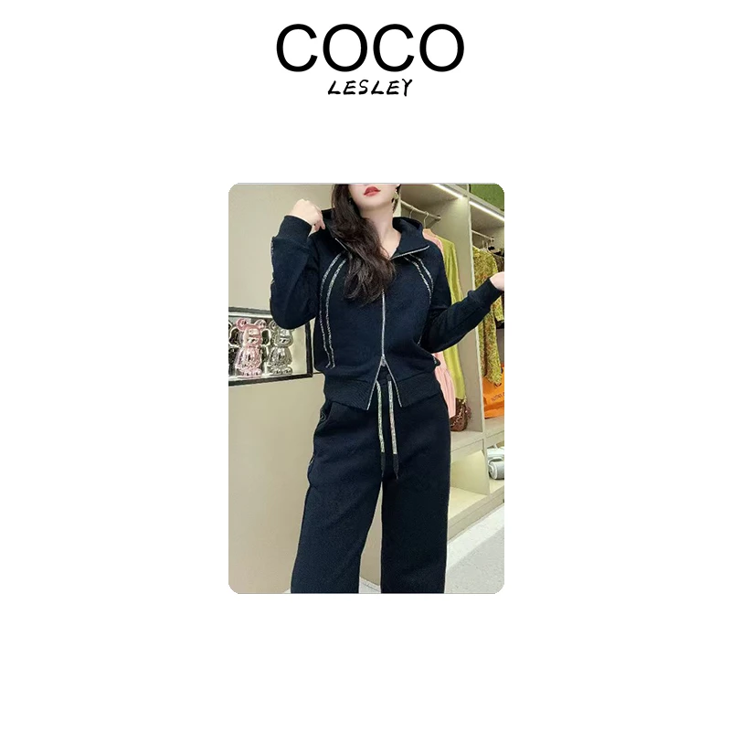 【COCO LESLEY】新款大码气质显瘦高贵套装Q23CT1559