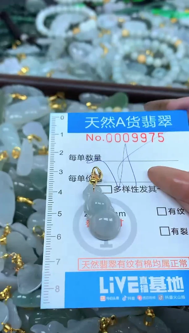 颈饰未镶嵌翡翠净货挂件-9975