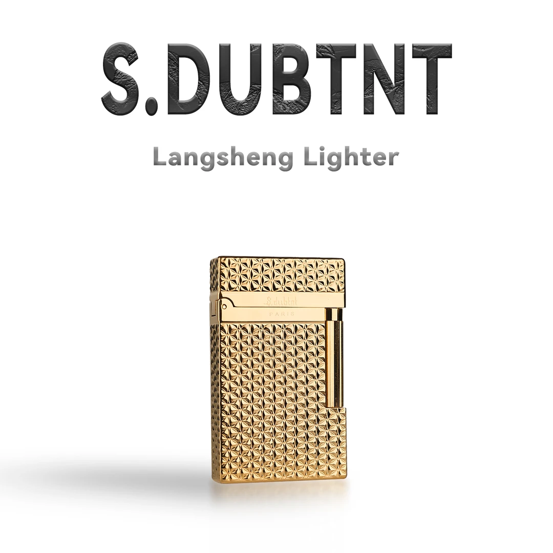 都柏特朗声都柏特六角花纯铜朗声钢音侧滑加气原装打火机双头